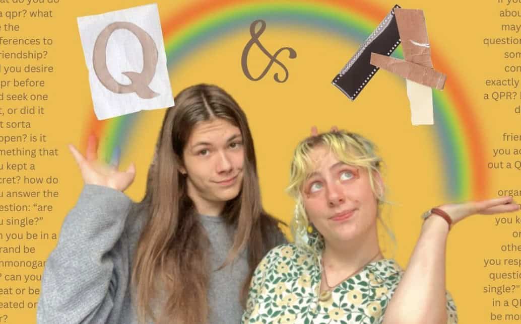 Picture of space aces members Elle and Kaden on a crafty yellow. 