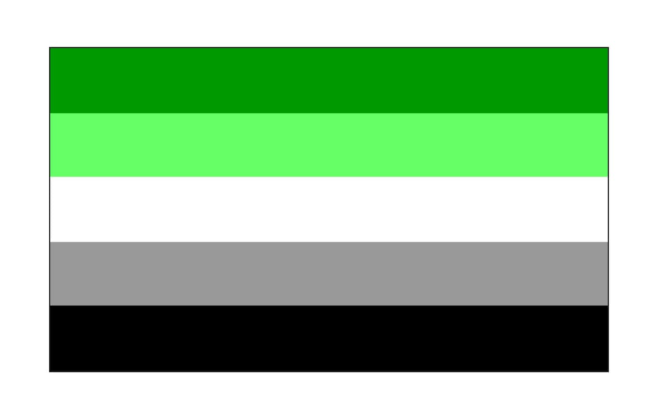 Aromantic pride flag
